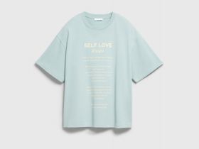 Футболка оверсайз с принтом, Зеленый
