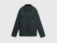 Куртка-рубашка из структурного трикотажа, Серый