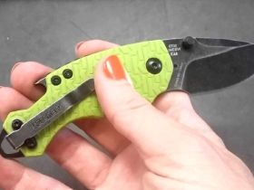 Складной нож Kershaw Shuffle 8700LIMEBW, сталь 8Cr13MoV BlackWash™, компактный мультитул, рукоять GFN зелёная