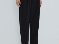 Зауженные брюки с ремнём, Черный