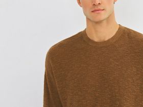 Джемпер из фактурной пряжи, Серый