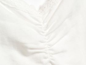 Майка с кружевом для девочек, Белый