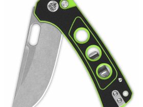Складной нож QSP Unicorn, сталь 14C28N, рукоять микарта, черно-салатовый