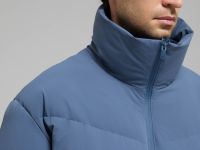 Оверсайз пуховик с воротником-стойкой