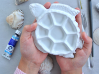 Палитра художественная керамическая "ЧЕРЕПАШКА" мини