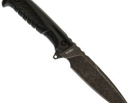 Тактический нож НОКС Антей-3 Black, сталь AUS8, рукоять эластомер