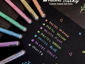 Ручка гелевая Pentel "Hybrid Milky" 0,8 мм, стержень пастельный желтый