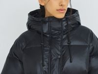 Пуховик с натуральным утеплителем, Черный