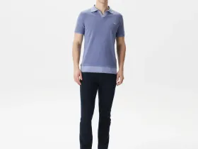 Мужское хлопковое поло Lacoste стандартного кроя