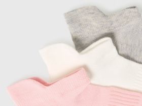 Короткие фитнес носки, 3 пары, Розовый