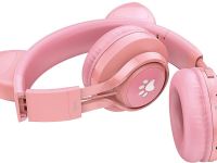 Наушники Hoco W39 Cat Ear Розовые