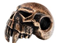 Бусина для темляка Череп с клыками, бронза