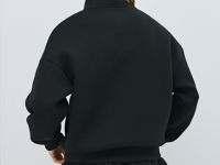 Бомбер из трикотажа, Черный