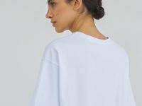 Футболка оверсайз с принтом, Голубой