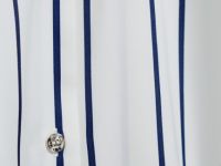 Сатиновая блузка в полоску, Белый