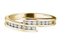 Классическое кольцо из желтого золота с бриллиантами э0301кц06105300