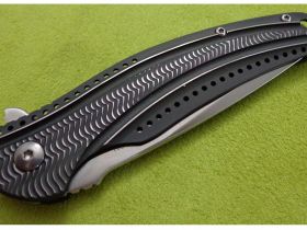 Складной нож CRKT Ripple Charcoal Combo, сталь Acuto 440, рукоять нержавеющая сталь 420J2