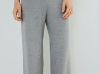 Вязаные широкие брюки, Серый