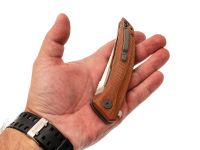 Складной нож Petrified Fish DeepSea PFP05BRMS, сталь K110, рукоять Micarta Brown