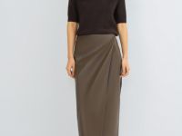 Джемпер с коротким рукавом, Коричневый