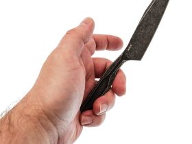 Скелетный нож Mr.Blade Abuser Mini blackwash, сталь AUS-8