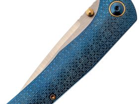 Складной нож Assassin knives Argo 2.0, сталь M398, рукоять титан, синий