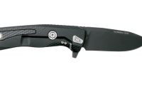 Нож складной LionSteel ROK A BB, сталь Black DLC-Coated Bhler M390, рукоять алюминий, чёрный