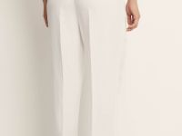 Брюки прямого кроя с добавлением льна