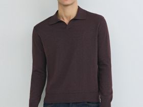 Поло с длинным рукавом, Фиолетовый