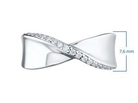 Кольцо из белого золота с бриллиантами э0901кц10210003