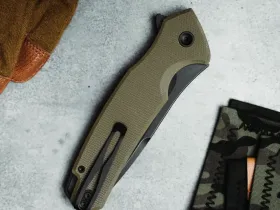 Складной нож Mr.Blade Hellcat Mini blackwash, сталь VG-10, рукоять Olive G10