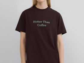 Футболка с принтом, Коричневый