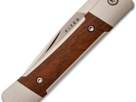 Нож Kizer Little Grand, сталь Nitro-V, рукоять алюминий/дерево