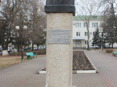 Бюст академика И.М.Губкина. Гипс, железобетон