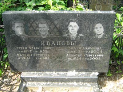 Могила - Иванов Сергей Алексеевич (1897-1953), Герой Советского Союза