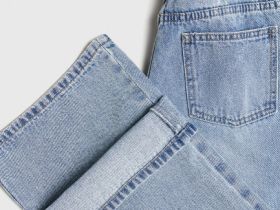 Широкие джинсы Wide leg для девочек, Голубой