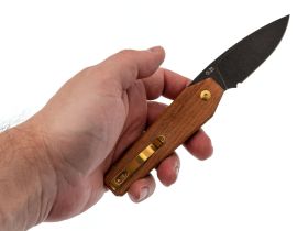 Складной нож Kizer Tomb, сталь Nitro-V, рукоять дерево Mkuruti