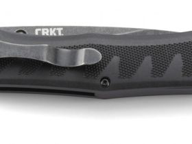 Полуавтоматический складной нож Ruger® Knives Crack-Shot™ Compact, Ken Steigerwalt Design, лезвие Blackwashed Plain 8Cr13MOV, рукоять термопластик/резина