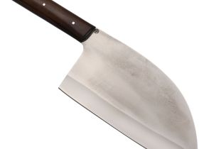 Сербский топорик для мяса, сталь 95Х18, профессиональный кухонный топорик, рукоять граб