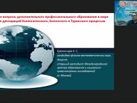 Вебинар "Актуальные вопросы дополнительного профессионального образования в мире в системе деклараций Копенгагенского, Болонского и Туринского процессов"