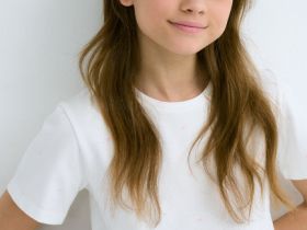 Футболка с принтом для девочек, Белый