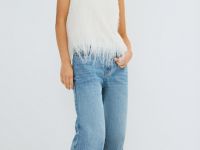 Топ с пушистой фактурой, Белый