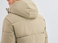 Утеплённая куртка с капюшоном, Бежевый