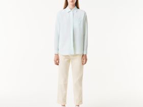 Женская лёгкая рубашка Lacoste из льна