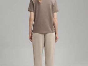 Футболка прямого кроя из мерсеризованного хлопка