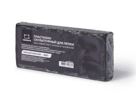 Пластилин скульптурный Малевичъ, мягкий, 500 г, черный