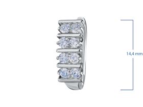 Серьги из белого золота с бриллиантами э4701сг01190800