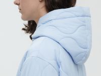 Утепленное пальто А-силуэта с капюшоном