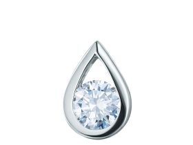 Классическая подвеска из белого золота с бриллиантом э4701пд06200853