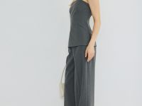 Прямые брюки со стрелками, Серый